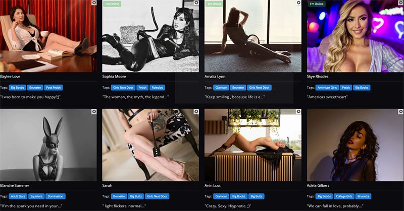 Flirt4Free's top fetish cam performers waiting for some live sex cam2cam Top 20 fetish cam models love to let loose at Flirt4Free.com